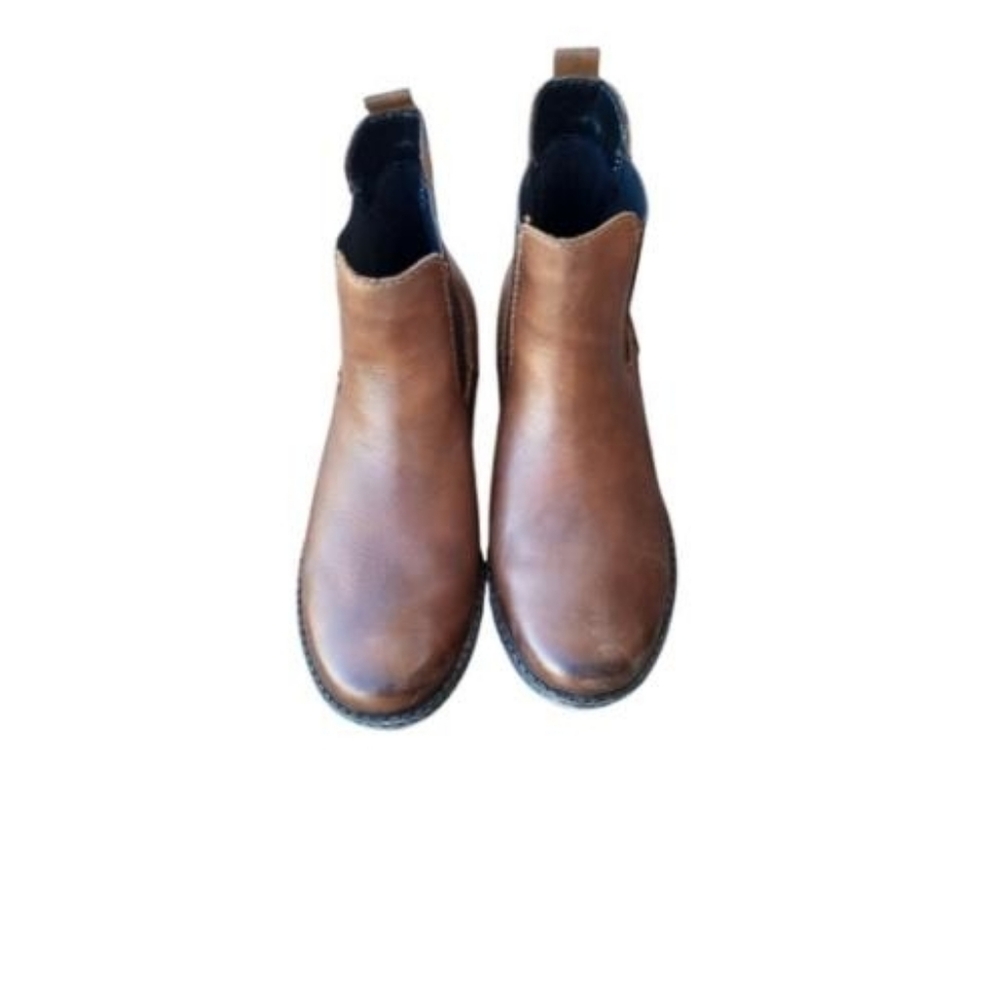 38 Reiker Remonte Chandra Leather Brown Chelsea Ankle Antistress Bootie Women 7 - Picture 6 of 11